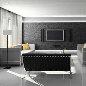 Lounge with modern interior design