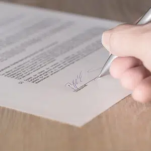 Signing a document