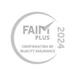 FAIM Logo Confirmation of Quality Assurance 2022