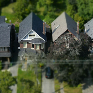 Birdseye view of Housing in Toronto
