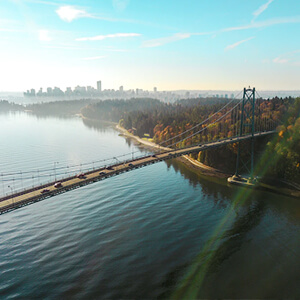 Lions Gate Bridge in Vancouver, BC, Canada