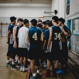 School boys in gym at vancouver school