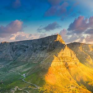 Sunrise over Table Top Mountain, South Africa