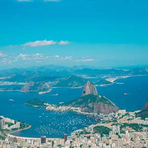 Aerial view of buildings of Rio de Janeiro