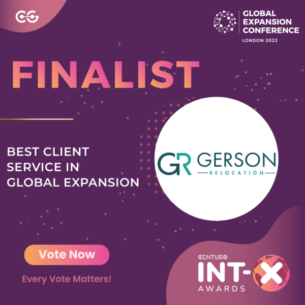 Gerson Relocation Best Client Service in Global Expansion Finalist