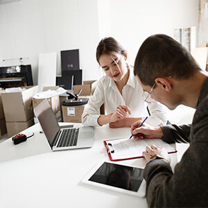 estate agent showing new home to a young man after a discussion on house plans, moving, new home