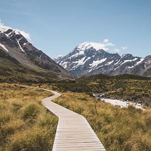 Hooker Valley Track on the South Island, New Zealand