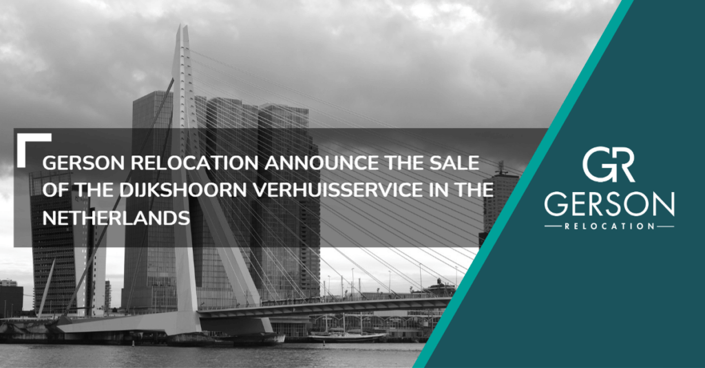 Gerson Relocation BV announce the sale of the Dijkshoorn Verhuisservice in The Netherlands
