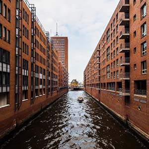 Elbe river in Hamburg, Germany