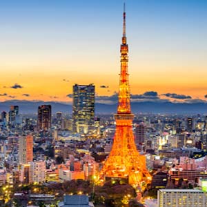 Skyline of Tokyo, one of Japan’s biggest business hubs