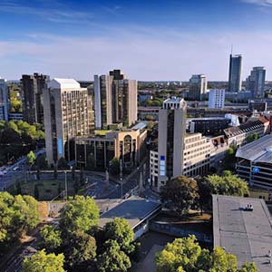 Skyline view of Essen in Germany