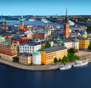 A panoramic view of Stockholm, Sweden