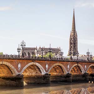 Saint Pierre Bridge in Bordeaux, France