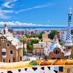 Parc Guell in Barcelona, Spain