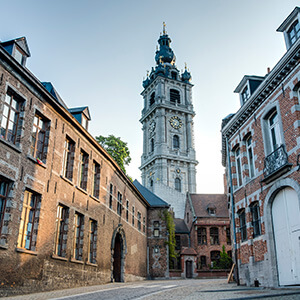 Belfry of Mons, one of Belfries of Belgium and France, a group of 56 historical buildings designated by UNESCO as World Heritage Site in the capital of the Wallonian province of Hainaut in Belgium. Belfry of Mons, one of Belfries of Belgium and France, a group of 56 historical buildings designated by UNESCO as World Heritage Site in the capital of the Wallonian province of Hainaut in Belgium.