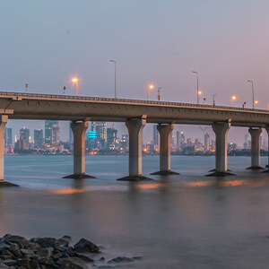 Mumbai Sea Link at dusk